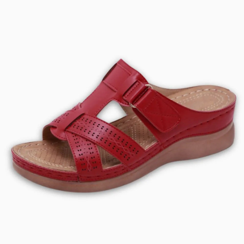 Sandales femme confort orthopédique ÉLORA™ – Maintien, stabilité & style élégant
